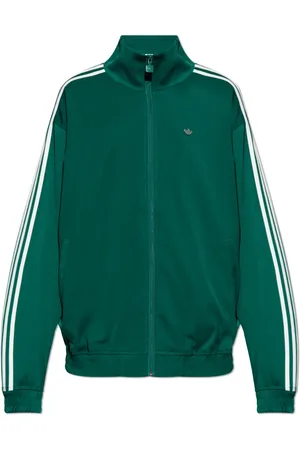 adidas Sweatshirts & Hoodies, Heren, Groen, XL, Polyester, Sweatshirt met logo-vormige applicatie