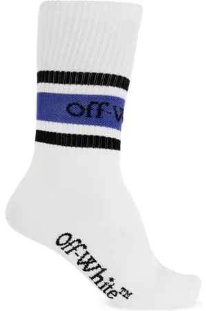 OFF-WHITE Ondergoed, Heren, Wit, M, Katoen, Katoenen Sokken met Logo
