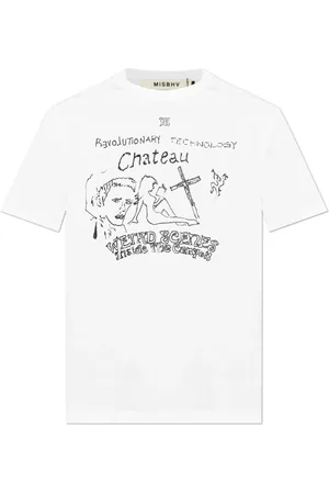 MISBHV Tops, Heren, Wit, M, Bedrukt T-shirt
