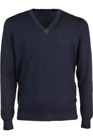 DRUMOHR Truien, Heren, Blauw, M, Casual Gebreide Trui