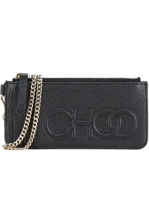 Jimmy Choo Pre-owned, Dames, Zwart, ONE Size, Tweedehands leren portemonnees