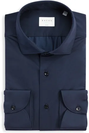 Xacus Overhemden, Heren, Blauw, 3Xl, Blauw Overhemd voor Mannen
