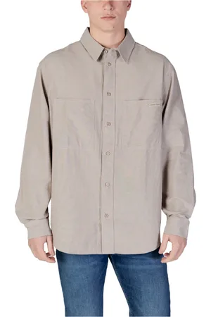 Calvin Klein Overhemden, Heren, , M, Katoen, Lange mouwen shirt Lente/Zomer Collectie