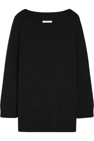 Max Mara Truien, Dames, Zwart, L, Wol, Off-shoulder Gebreide Trui