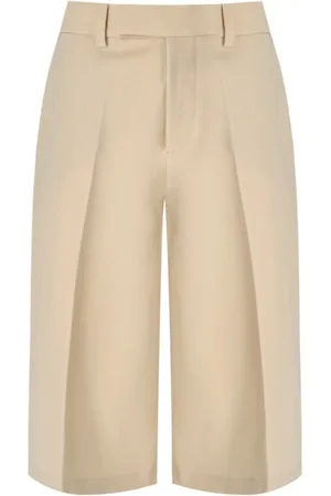 FEDERICA TOSI Korte broeken, Dames, Roze, M, Wol, Nude Roze Bermuda Wol Blend Shorts