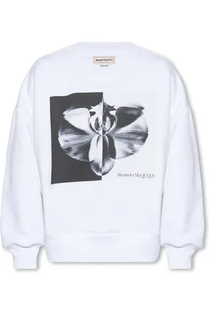 Alexander McQueen Sweatshirts & Hoodies, Dames, Wit, 3Xs, Stijlvolle Sweatshirts voor een Trendy Look