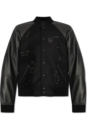 Zadig & Voltaire Jassen, Heren, Zwart, M, Leer, Boris Bomberjack