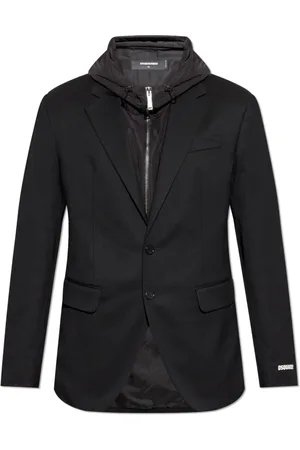 Dsquared2 Jassen, Heren, Zwart, M, Wol, Blazer met ingenaaid jasje