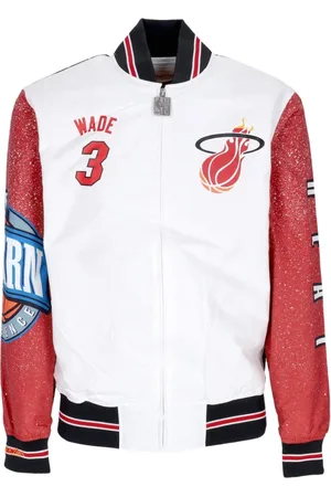 Mitchell & Ness Jassen, Heren, Veelkleurig, XL, Polyester, NBA Burst Bomberjack Dwyane Wade