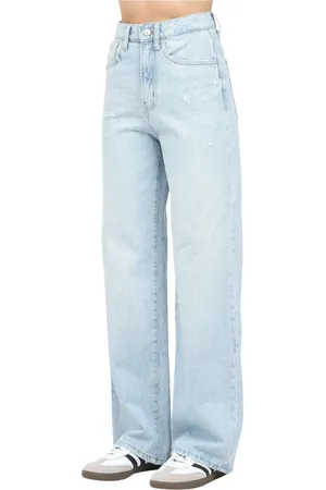 ONLY Jeans, Dames, Blauw, W26, Denim, Lichtblauwe Straight Fit Denim Jeans