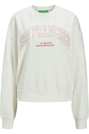 JACK & JONES Sweatshirts & Hoodies, Dames, , L, Lente Crew Neck Korte Mouw Sweater
