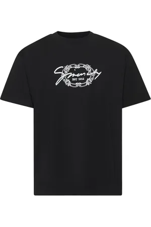 Givenchy Tops, Heren, Zwart, L, Katoen, Zwart Katoenen Medaillon T-shirt