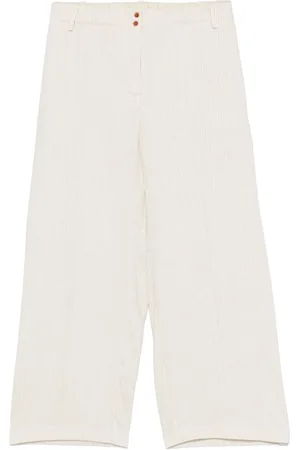 ALYSI Broeken, Dames, Wit, XS, Witte Broek met Elastische Tailleband