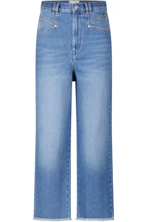 Isabel Marant Jeans, Dames, Blauw, M, Katoen, Relaxed-Fit Jeans met Franjes