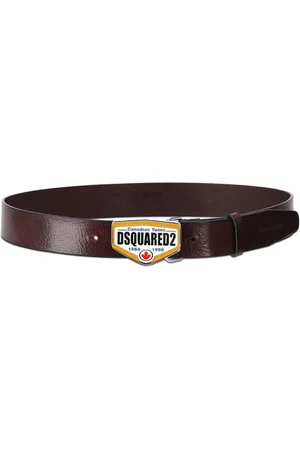 Dsquared2 Accessoires, Heren, Bruin, 90 CM, Leer, Stijlvolle leren riem met grote gesp