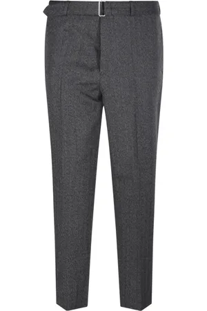 OFFICINE GENERALE Broeken, Heren, Grijs, M, Wol, Donkergrijs/Lichtgrijs Hoche Broek