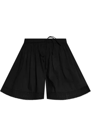 ULLA JOHNSON Korte broeken, Dames, Zwart, M, Katoen, Shorts Isla