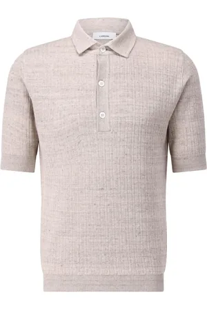 LARDINI Tops, Heren, , 2Xl, Linnen, Polo Shirt van Linnenmix