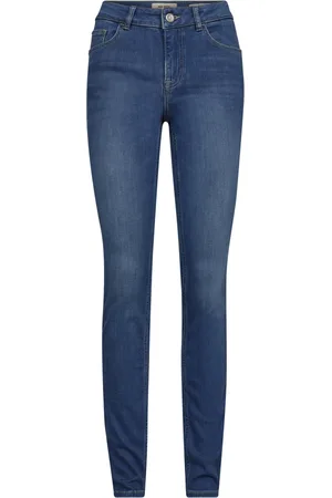 Mos Mosh Jeans, Dames, Blauw, W29, Katoen, Slim-fit High Waist Deluxe Jeans