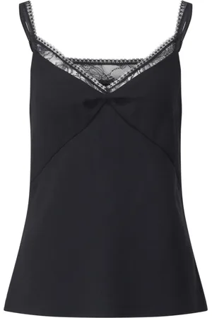Vince Tops, Dames, Zwart, S, Kanten Detail Hemdje