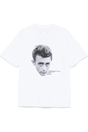 SACAI Tops, Heren, Wit, XS, Witte Crew Neck Korte Mouwen T-shirt