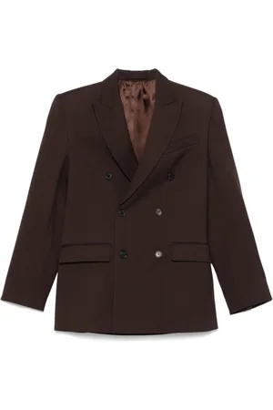 WARDROBE.NYC Jassen, Dames, Bruin, S, Klassieke Double Breasted Blazer