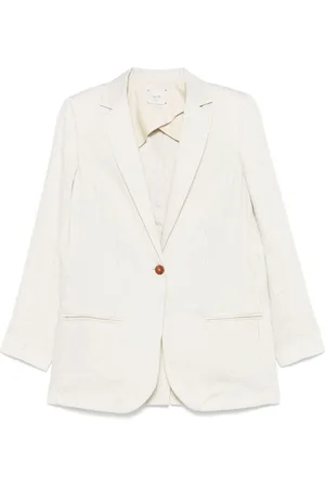 ALYSI Jassen, Dames, Wit, 2Xs, Witte Jas met Knoopsluiting