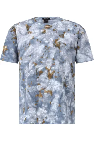 AVANT TOI Tops, Heren, Blauw, M, Katoen, Katoenen T-shirt met abstract patroon