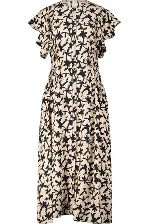 ULLA JOHNSON Kleedjes, Dames, , M, A-lijn Jurk met Abstract Patroon
