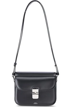 A.P.C. Tassen, Dames, Zwart, ONE Size, Leer, Grace Schoudertas