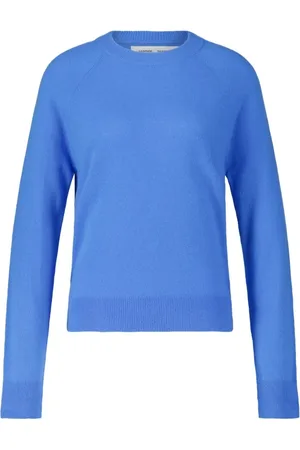 Samsøe Samsøe Truien, Dames, Blauw, S, Kasjmier, Kasjmier Gebreide Trui Boston