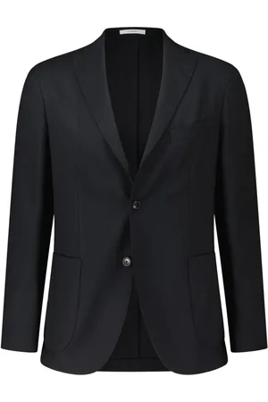 Boglioli Jassen, Heren, Zwart, 3Xl, Wol, Klassieke wollen blazer