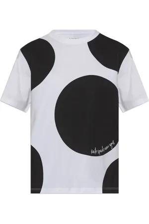 Kate Spade Tops, Dames, Wit, L, Katoen, Katoenen T-shirt met ronde halslijn