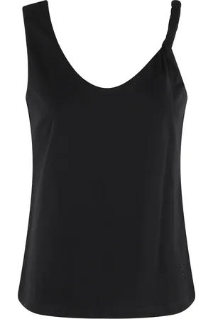 FEDERICA TOSI Tops, Dames, Zwart, M, Stijlvolle Jersey Top