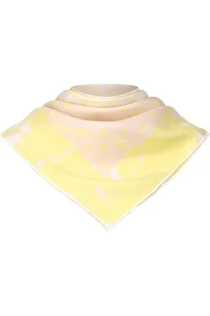 Fabiana Filippi Accessoires, Dames, Geel, ONE Size, Zijden Sjaal met Subtiel Patroon