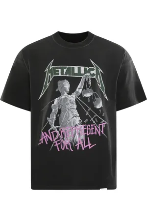 Represent Tops, Heren, Zwart, XL, Katoen, Metallic Justice T-Shirt