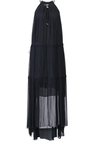 Isabel Marant Kleedjes, Dames, Zwart, M, Flowy Halter Maxi Jurk