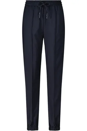 Lacoste Broeken, Dames, Blauw, M, Wol, Oversized Wollen Trainingsbroek