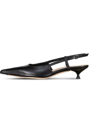 AGL ATTILIO GIUSTI LEOMBRUNI Schoenen, Dames, Zwart, 36 EU, Leer, Verstelbare Band Lage Hak Pumps