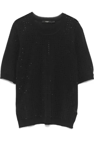 SEVENTY BY SERGIO TEGON Tops, Dames, Blauw, S, Blauwe Crew Neck T-shirts en Polos