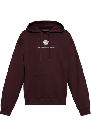 VERSACE Sweatshirts & Hoodies, Heren, Rood, 2Xl, Katoen, Sweatshirt met logo