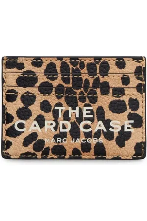 Marc Jacobs Accessoires, Dames, Veelkleurig, ONE Size, Leer, Portemonnee met luipaardprint en kaartsleuven