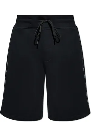 VERSACE Korte broeken, Heren, Zwart, S, Katoen, Logo shorts
