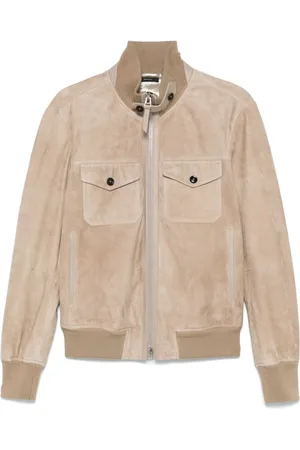 Tom Ford Jassen, Heren, , XL, Suède, Suède Bomberjack met Zakken
