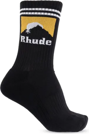 Rhude Ondergoed, Heren, Zwart, ONE Size, Sokken met logo