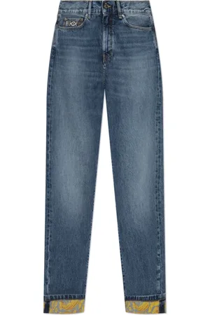 VERSACE Jeans, Heren, Blauw, W32, Denim, Gestreepte jeans