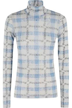 J.W.Anderson Tops, Dames, Veelkleurig, M, Katoen, Stijlvolle Turtleneck Onderlaag Top