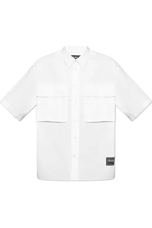 VERSACE Overhemden, Heren, Wit, 3Xl, Katoen, Overhemd met zakken