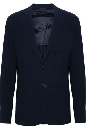 Giorgio Armani Jassen, Heren, Blauw, M, Stijlvolle Ubv 4 Jas voor Mannen