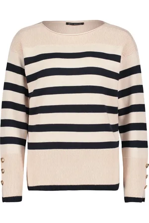 Betty Barclay Truien, Dames, , 2Xl, Gestreepte Gebreide Trui met Geknoopte Mouwen